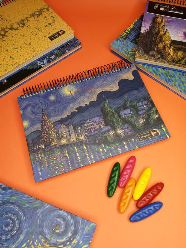اسکچبوک و دفتر طراحی جلد سخت ۸۰ برگ B5 ونگوگ برگ تحریر